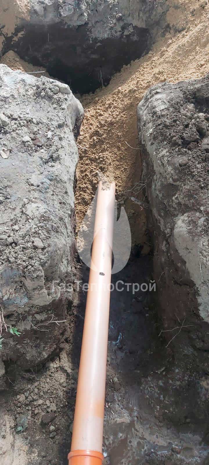 Фото проведенного трубопровода